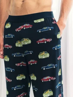 Chelsea Peers Blue Driving Leopards Print Long Pyjama Bottoms^ Pyjamas