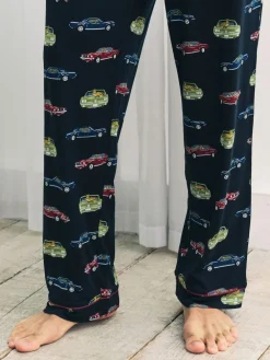 Chelsea Peers Blue Driving Leopards Print Long Pyjama Bottoms^ Pyjamas