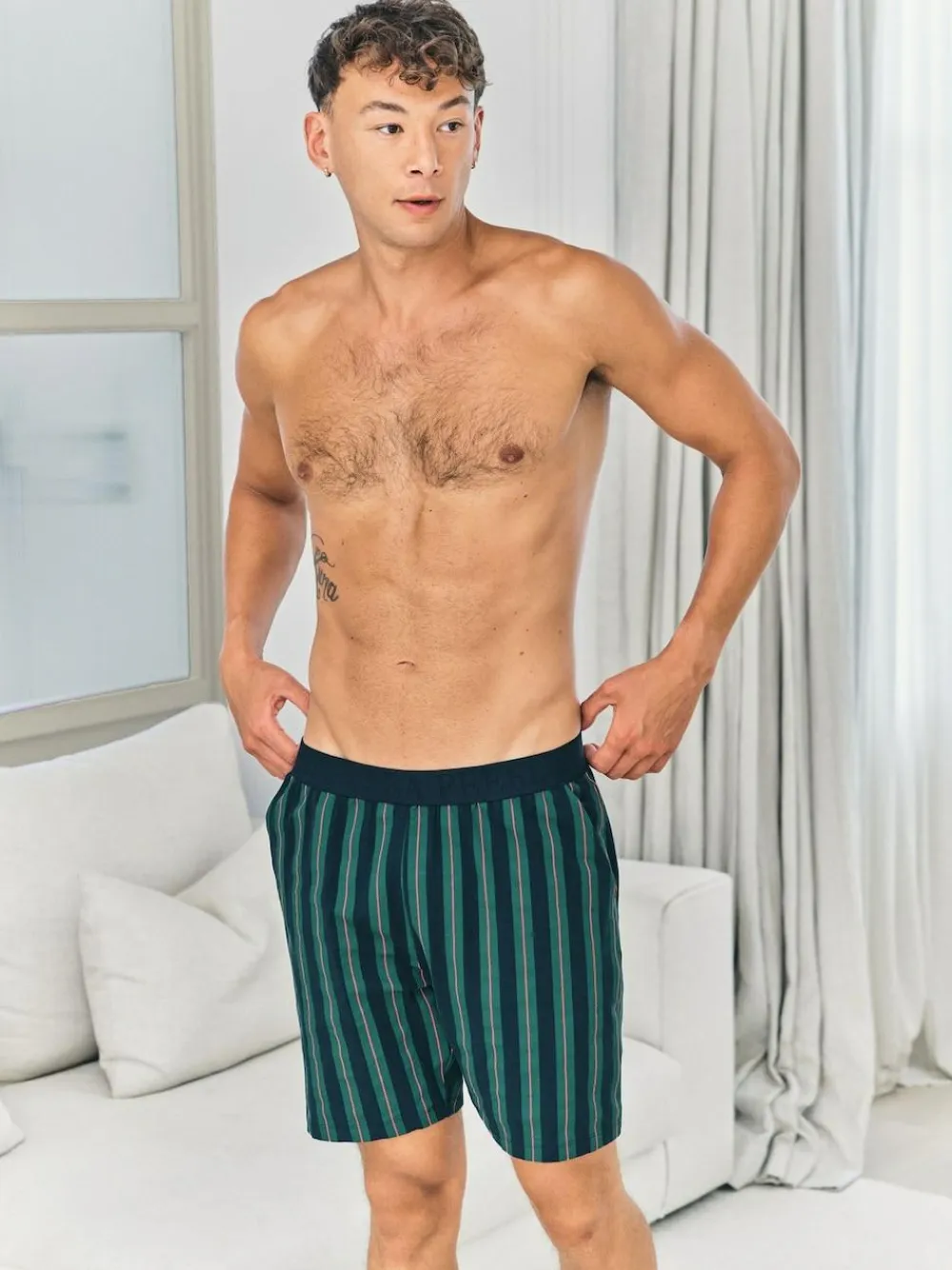 Chelsea Peers Blue Stripe Pyjama Shorts^ Pyjamas