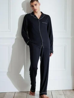 Best Chelsea Peers Blue TENCEL™ Modal Long Button Up Pyjama Set