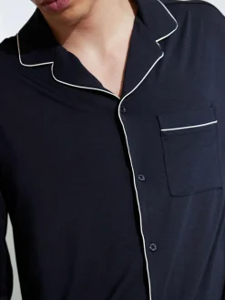 Best Chelsea Peers Blue TENCEL™ Modal Long Button Up Pyjama Set