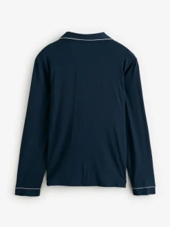 Best Chelsea Peers Blue TENCEL™ Modal Long Button Up Pyjama Set