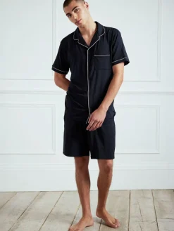 Chelsea Peers Blue TENCEL™ Modal Short Button Up Pyjama Set