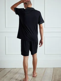 Chelsea Peers Blue TENCEL™ Modal Short Button Up Pyjama Set