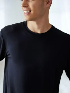 Chelsea Peers Blue TENCEL™ Modal Long Crew Neck Pyjama Set^ Pyjamas