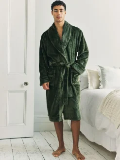 Chelsea Peers Green Fleece Dressing Gown^ Bathrobe