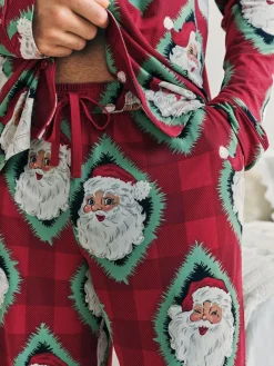 Best Chelsea Peers Red Christmas Jolly Santa Print Long Pyjamas Set