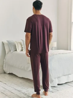 Hot Chelsea Peers Red Crew Neck Short Pyjamas Set