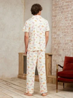 Chelsea Peers Dinosaur Print Long Pyjama Set^ Pyjamas
