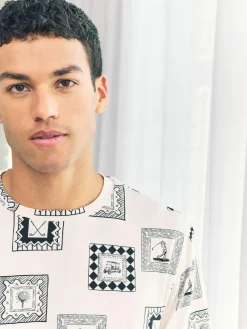 Best Chelsea Peers White Fairway Frames Print Short Pyjamas Set