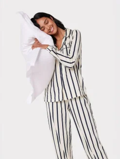 Chelsea Peers White/Blue Long Pyjamas Sets^Women Pyjamas
