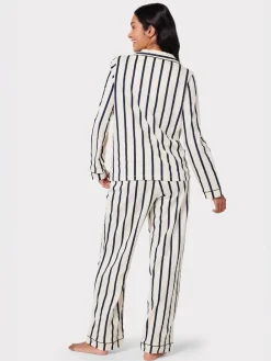 Chelsea Peers White/Blue Long Pyjamas Sets^Women Pyjamas