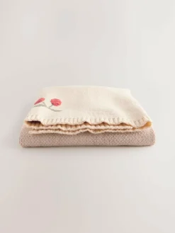 Next Knitted Baby Blanket^ Cushions & Throws|Nursery Bedding