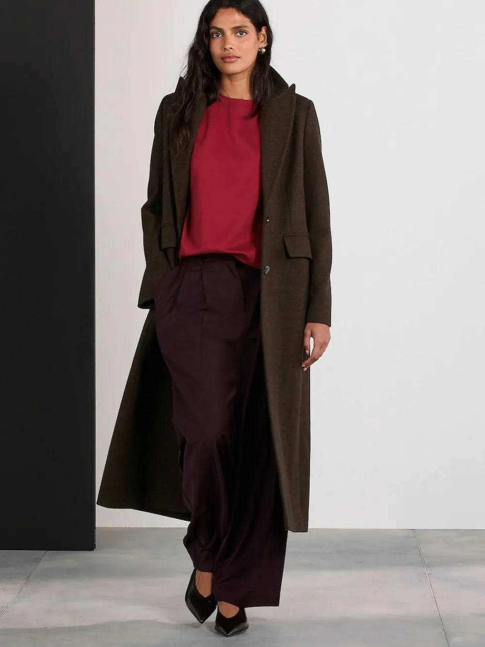 Next Cherry Red Long Sleeve Heavyweight Crew Neck T-Shirt^Women Tops & T-Shirts