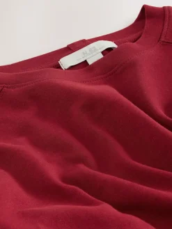 Next Cherry Red Long Sleeve Heavyweight Crew Neck T-Shirt^Women Tops & T-Shirts