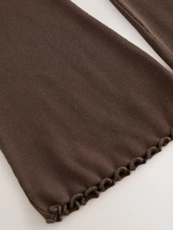 Next Chocolate Brown 1 Pack Rib Flare Leggings (3-16yrs)^ Pants & Leggings|Pants & Leggings