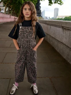Next Chocolate Brown Animal Print Dungaree (3-16yrs)
