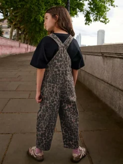 Next Chocolate Brown Animal Print Dungaree (3-16yrs)