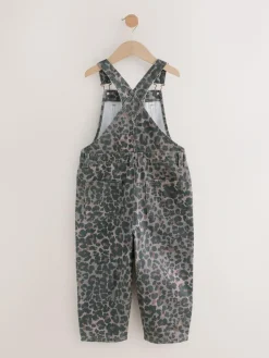 Next Chocolate Brown Animal Print Dungaree (3-16yrs)
