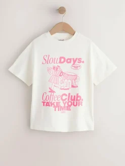 Best Next Chocolate Brown Cafe Oversized Graphic T-Shirts 3 Pack (3-16yrs)