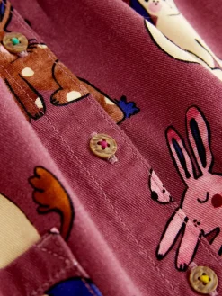 Hot Next Chocolate Brown Character Long Sleeve Cotton Dress (3mths-8yrs)