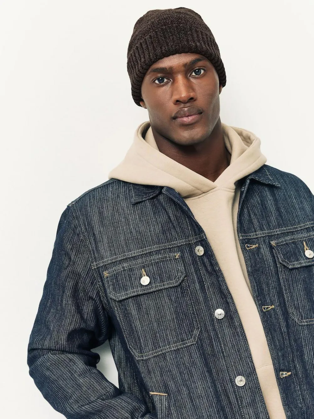 New Next Chenille Beanie Hat Chocolate Brown