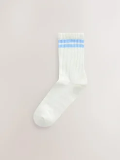 Outlet Next Chocolate Brown Cushion Sole Ribbed Sport Ankle Socks With Arch Support 3 Pack