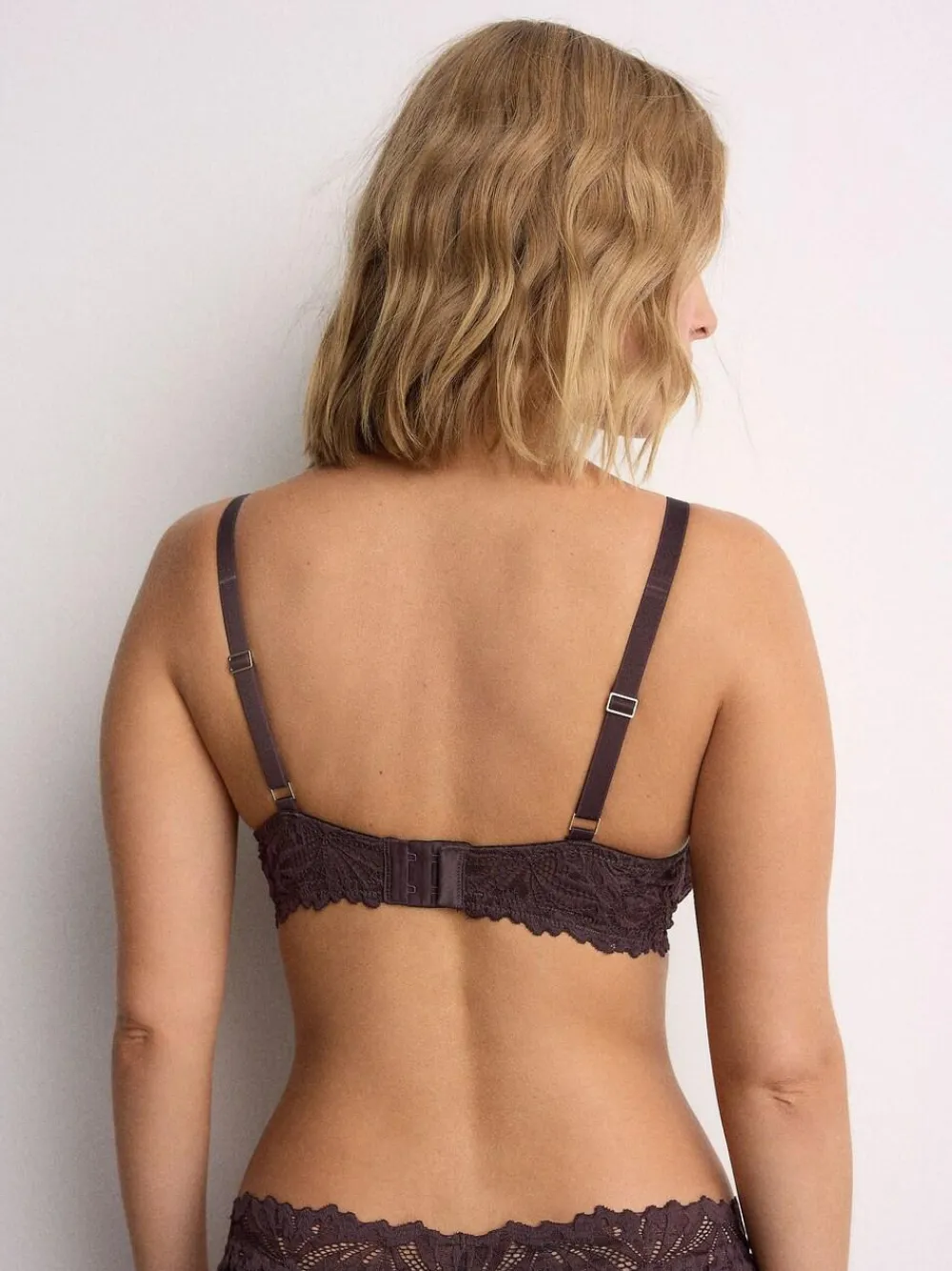 Next Chocolate Brown DD+ Non Pad Plunge Lace Ultimate Comfort Bra^Women Dd+ Range