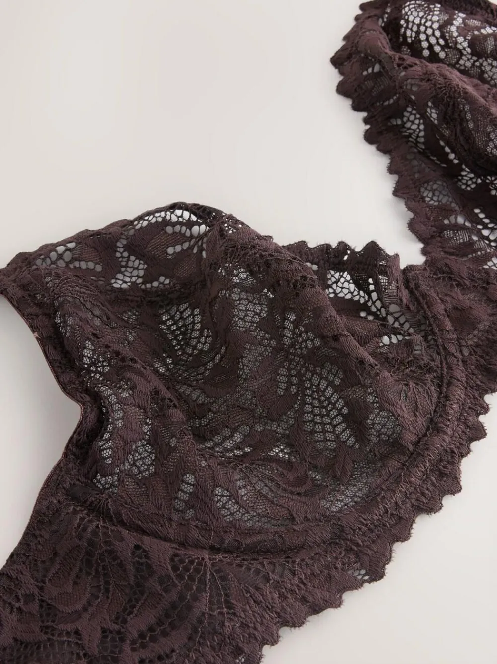 Next Chocolate Brown DD+ Non Pad Plunge Lace Ultimate Comfort Bra^Women Dd+ Range