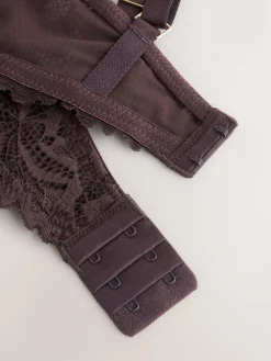 Next Chocolate Brown DD+ Non Pad Plunge Lace Ultimate Comfort Bra^Women Dd+ Range