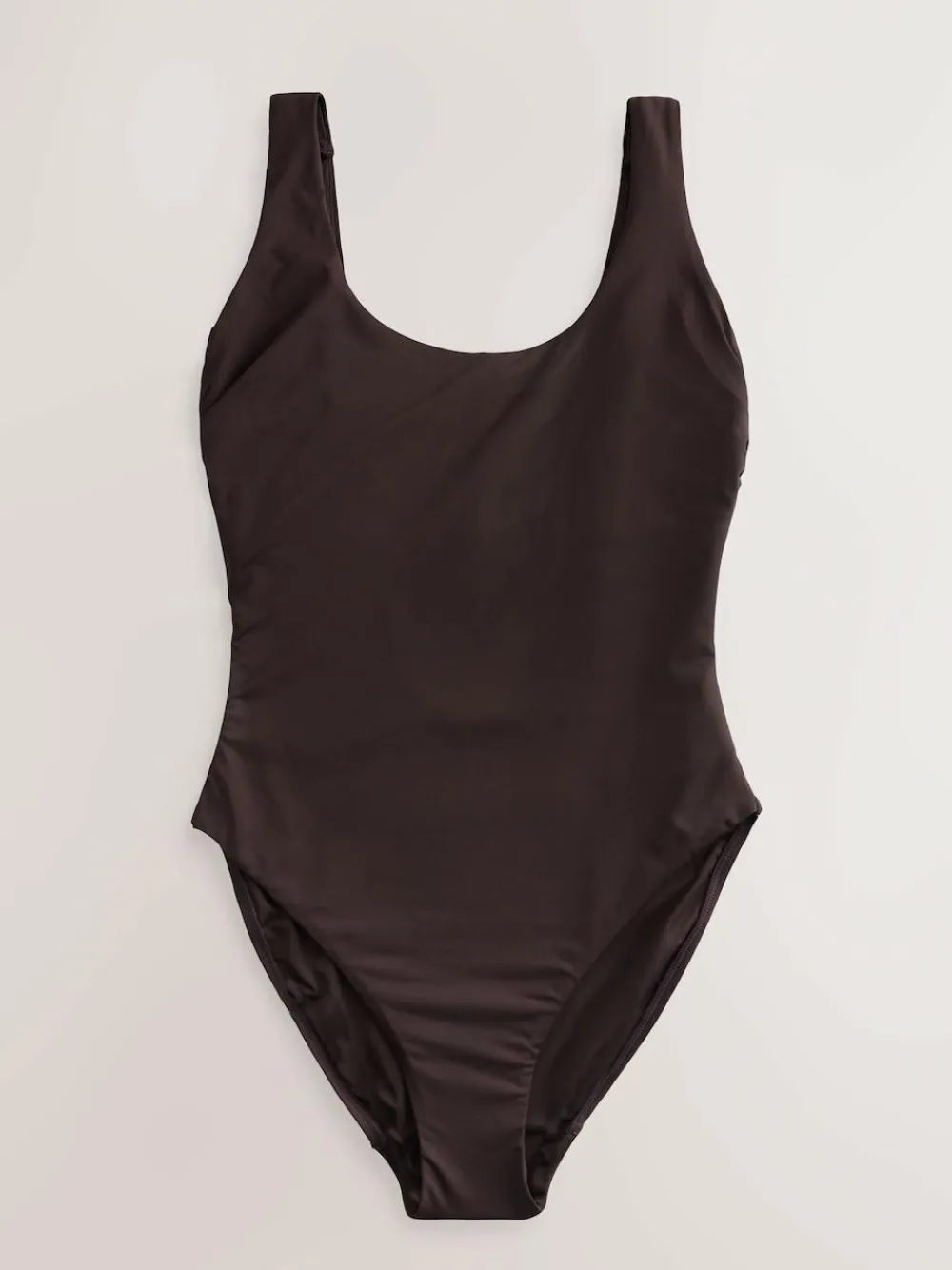 New Next Chocolate Brown Dd+ Wired Scoop Neck Tummy Control Swimsuit