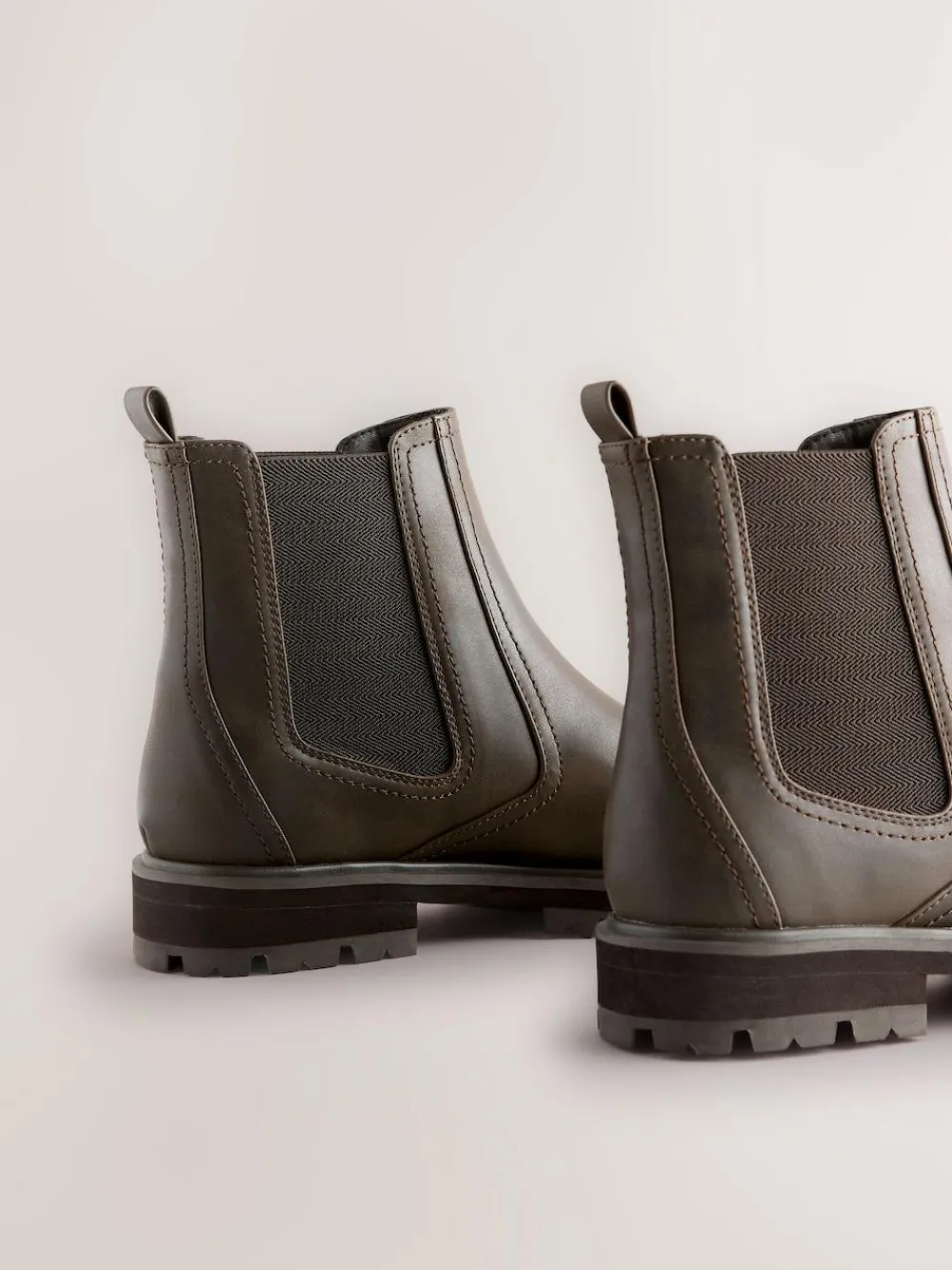 New Next Extra Wide Fit Chelsea Boots Chocolate Brown