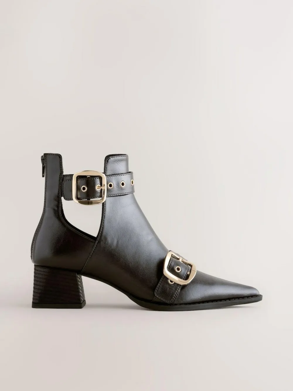 Sale Next Forever Comfort® Cut Out Buckle Detail Ankle Boots Chocolate Brown