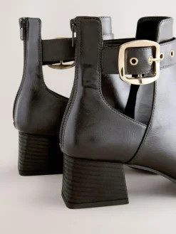 Sale Next Forever Comfort® Cut Out Buckle Detail Ankle Boots Chocolate Brown