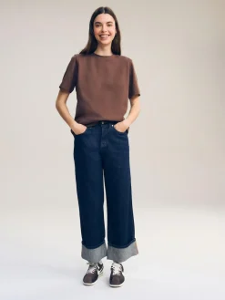 Next Chocolate Brown Heavyweight Short Sleeve Crew Neck T-Shirt^Women Nightwear|Tops & T-Shirts