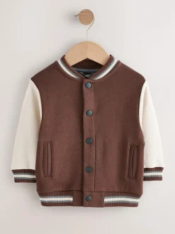 Discount Next Jersey Bomber Jacket (3mths-7yrs) Chocolate Brown