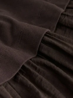 New Next Jersey Two In One T-Shirt Dress Chocolate Brown