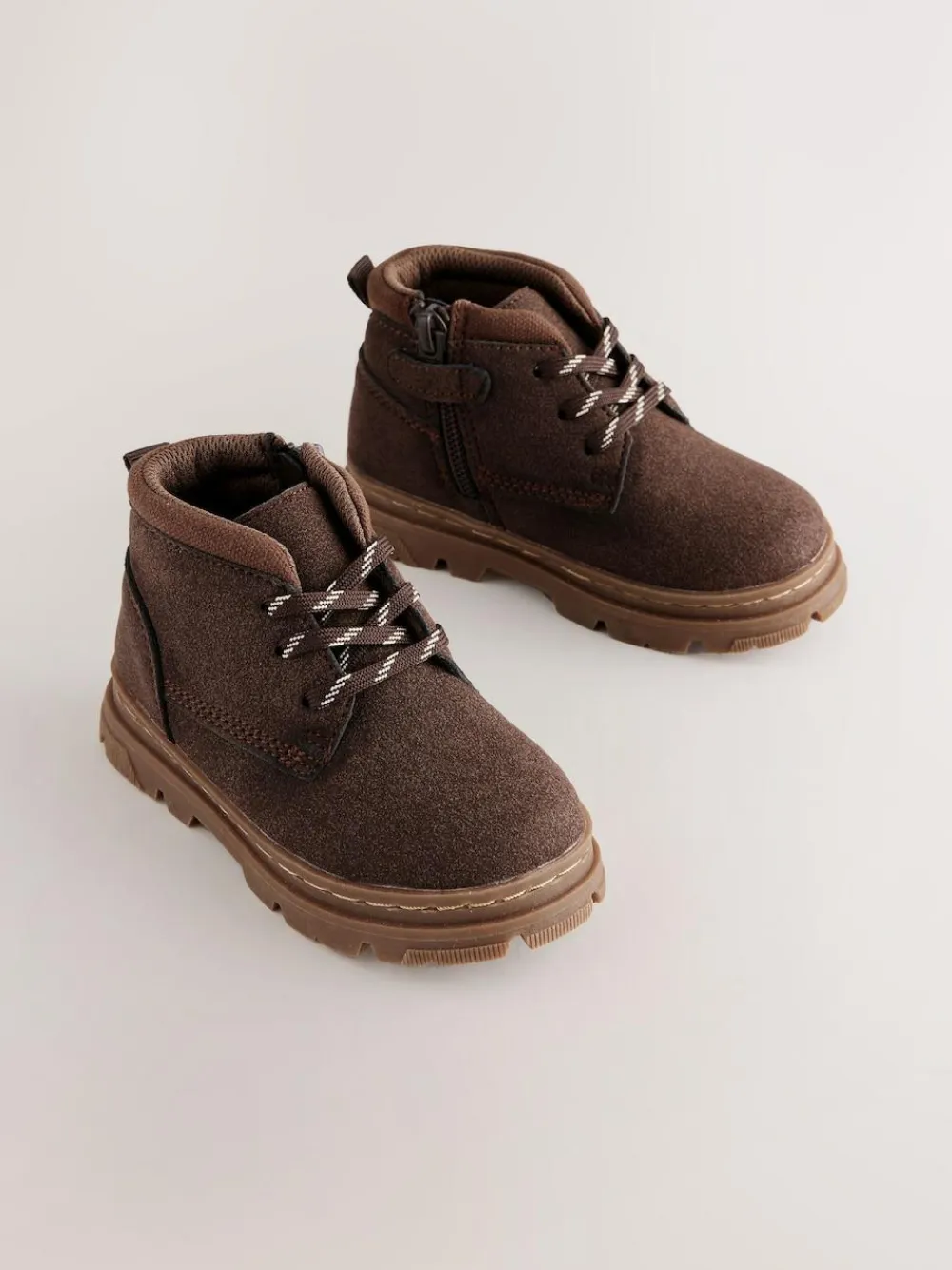 Next Chocolate Brown Lace-Up Boots^BOY Baby Boots|Boots