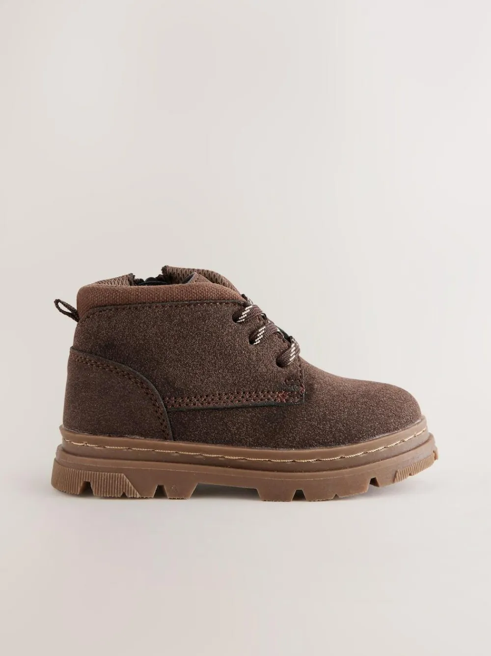 Next Chocolate Brown Lace-Up Boots^BOY Baby Boots|Boots