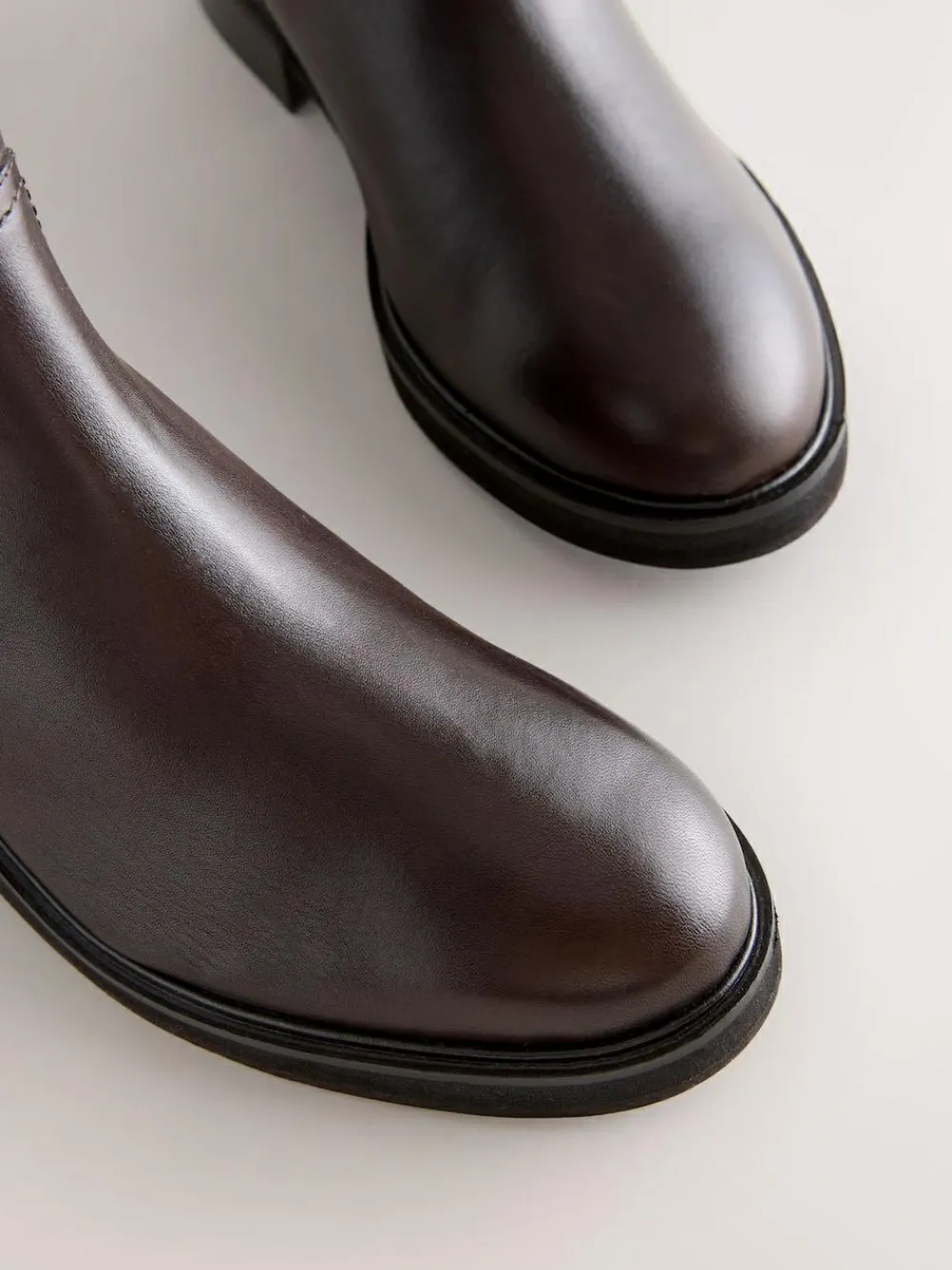 Discount Next Chocolate Brown Leather Forever Comfort® Chelsea Boots