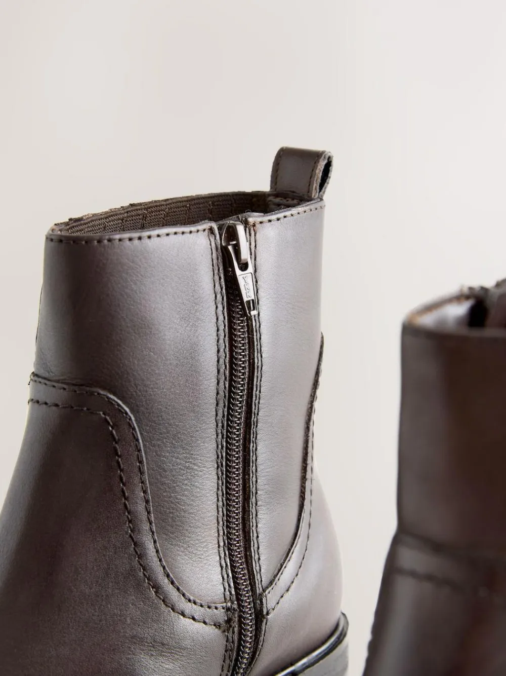 Discount Next Chocolate Brown Leather Forever Comfort® Chelsea Boots