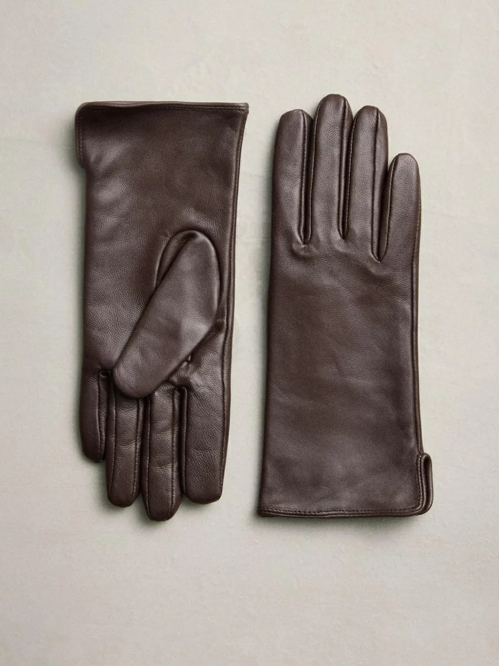 Outlet Next Chocolate Brown Leather Gloves
