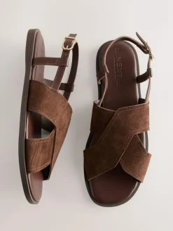 Next Standard/Wide Fit Stitched Slingback Sandals^Women Wide Fit & Extra Wide Fit