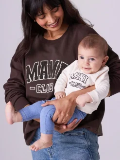 Outlet Next Maternity Mini Me Sweatshirt Set Chocolate Brown