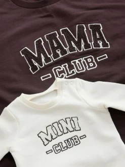 Outlet Next Maternity Mini Me Sweatshirt Set Chocolate Brown