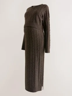 Next Maternity Knitted Nursing Dress^Women Midi Dresses