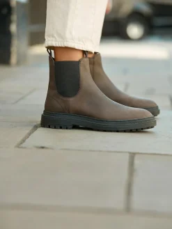 Discount Next Forever Comfort® Round Toe Chelsea Boots Chocolate Brown Oiled Leather