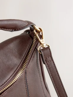 Next Chocolate Brown Panel Cross-Body Bag^Women Bags