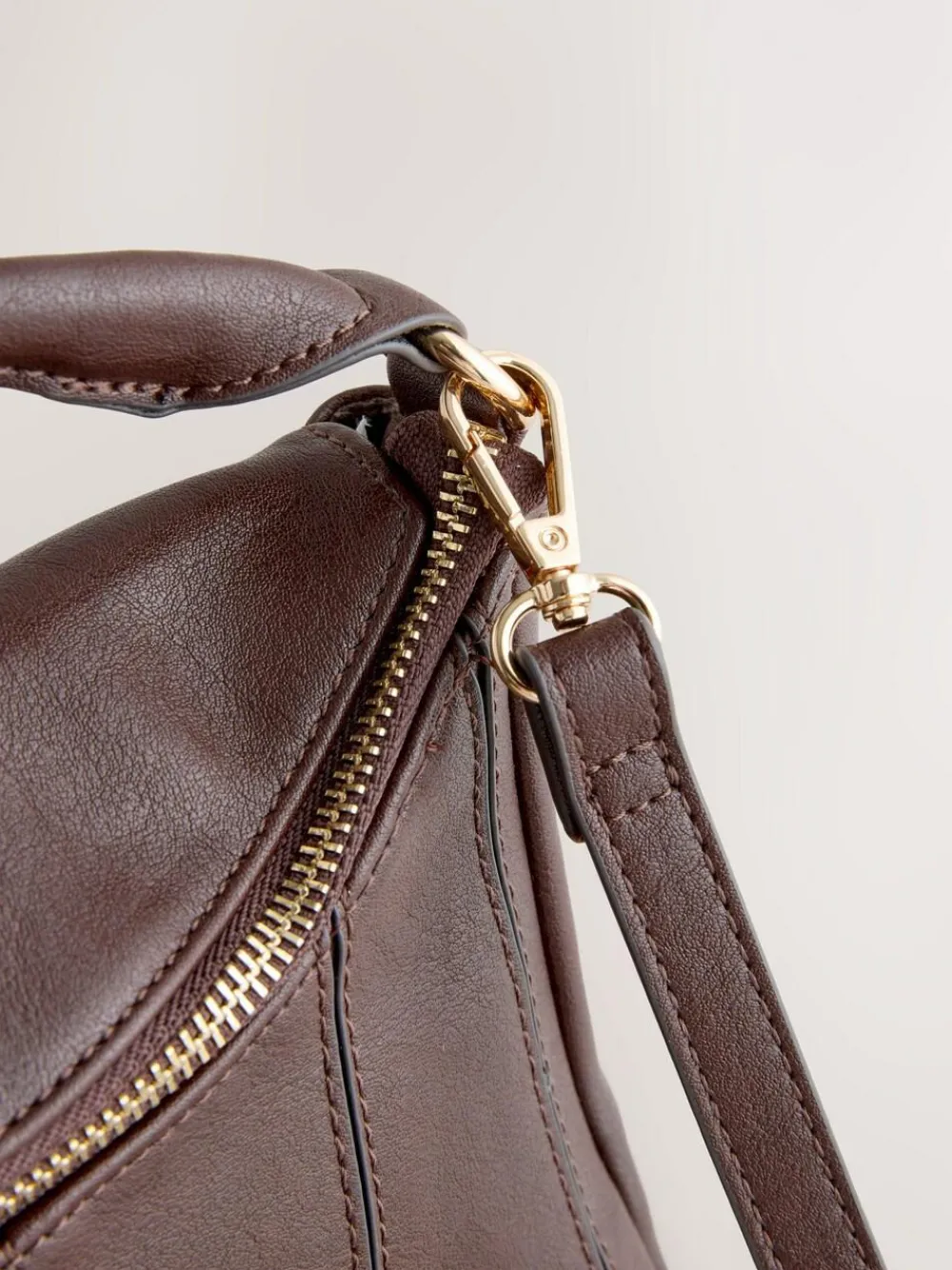 Next Chocolate Brown Panel Cross-Body Bag^Women Bags