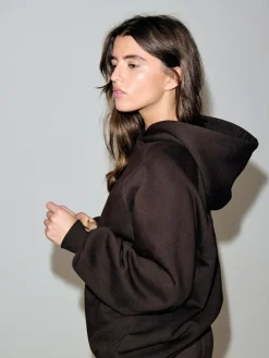 Online Next Relaxed Fit Heavyweight Regular Length Hoodie Chocolate Brown